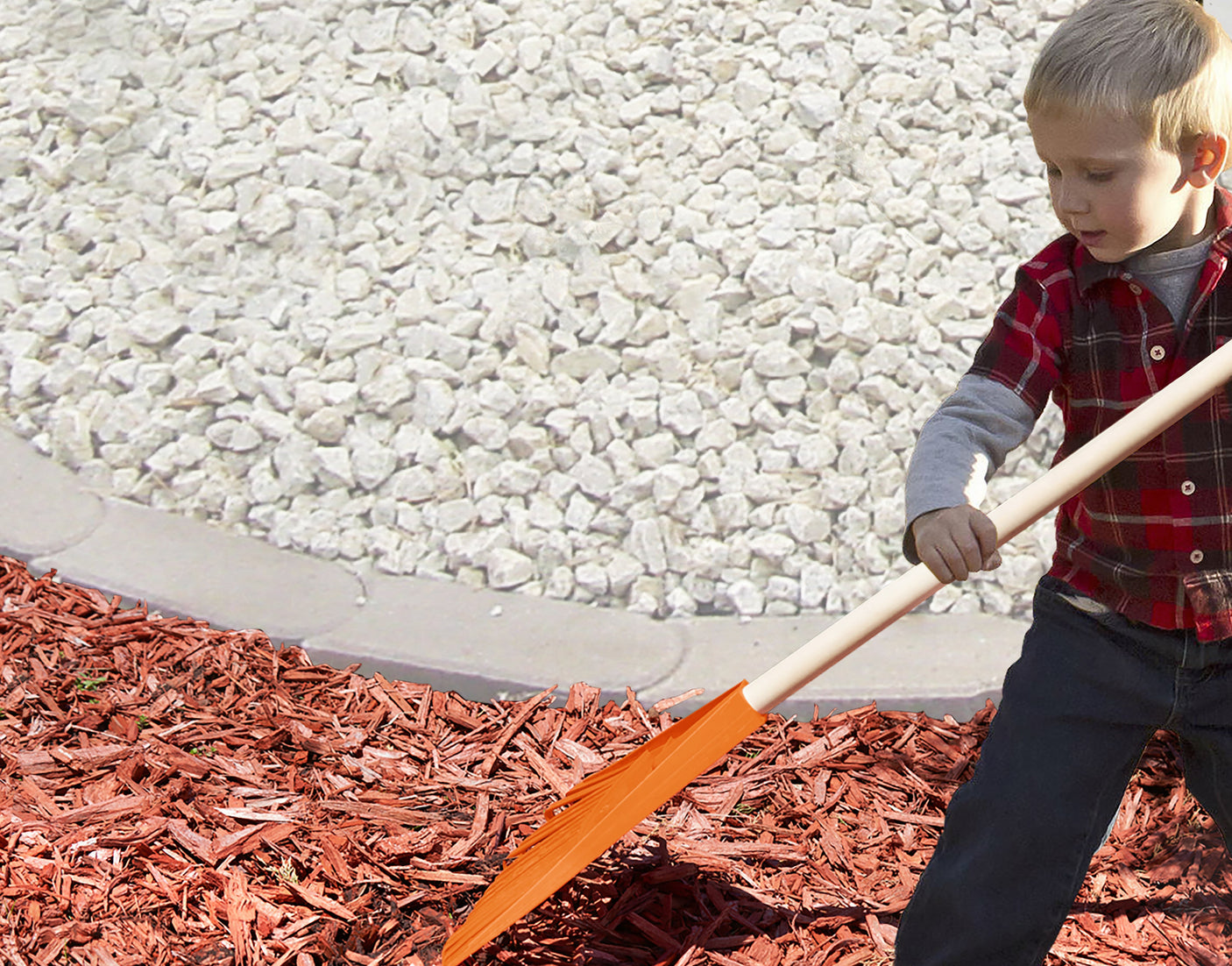 Orange Kids and Adult Garden Rake