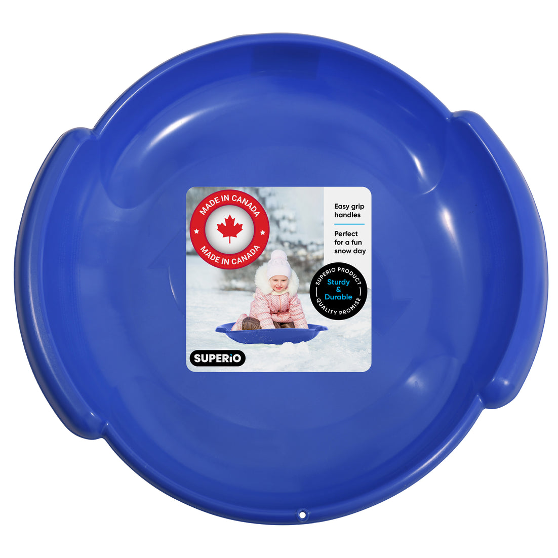 Superio Round Snow Saucer Sled Blue 24