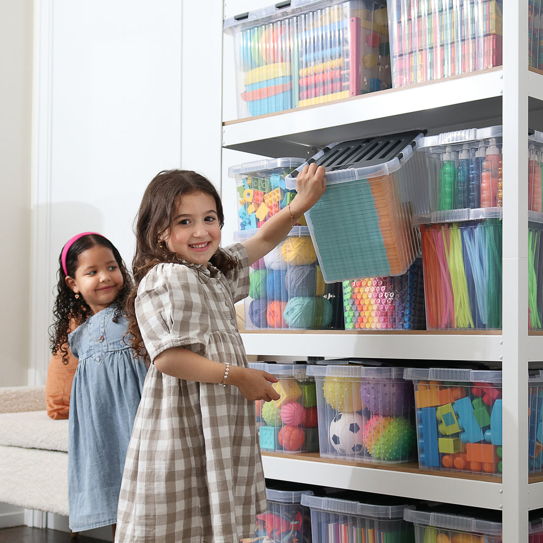 16 L Deep Storage Container with Hinged Lid