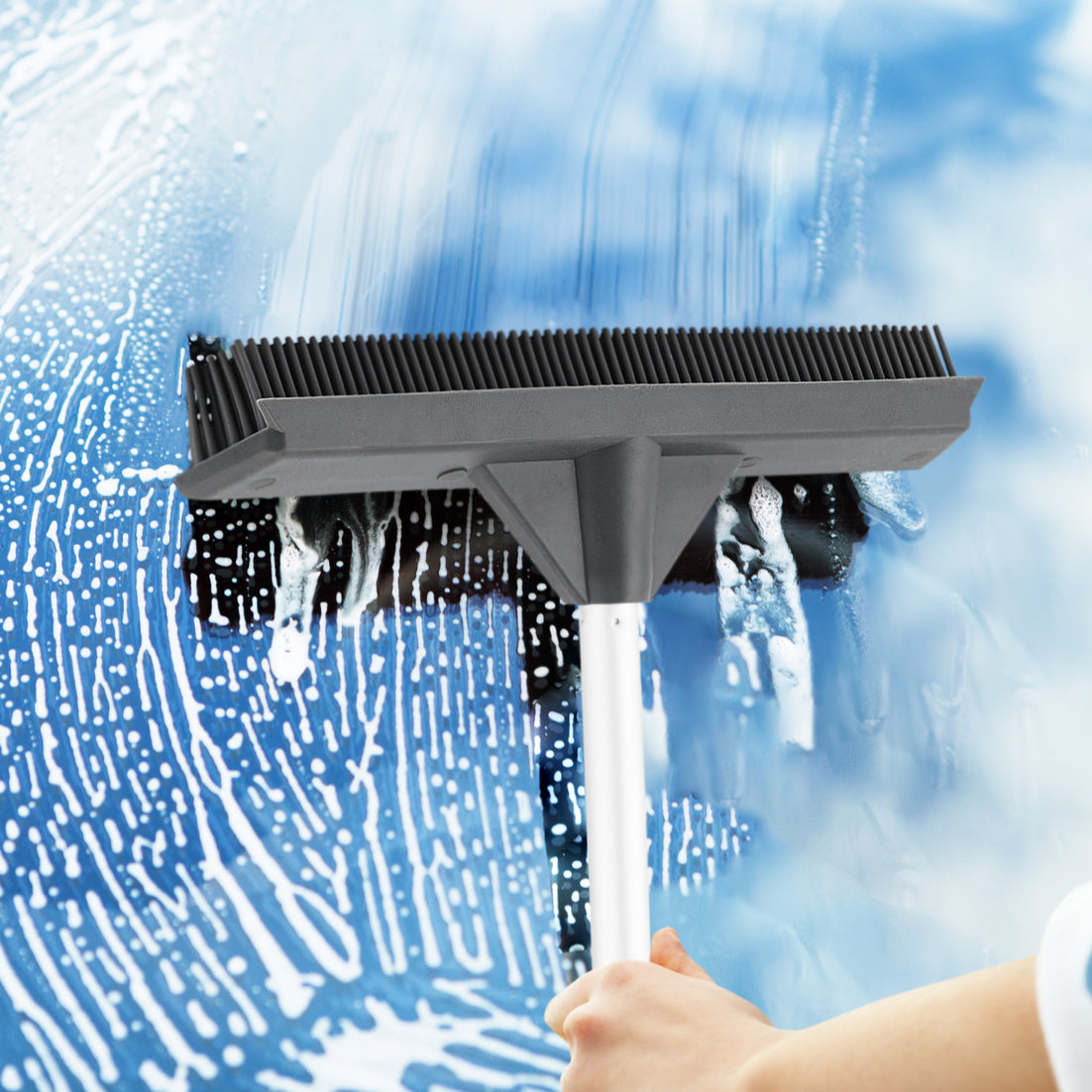 Silicone Broom with Built In Silicone Squeegee