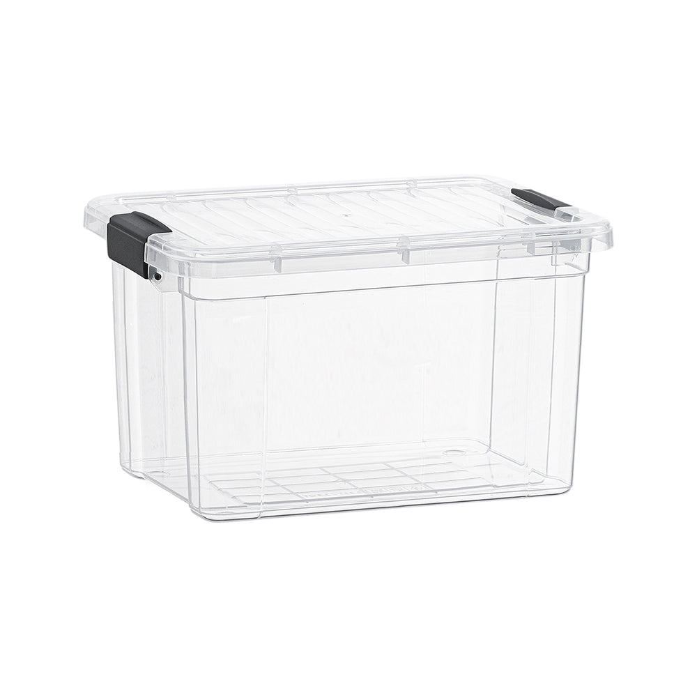 X Deep Clear Storage Box with Lid, 49 Quart