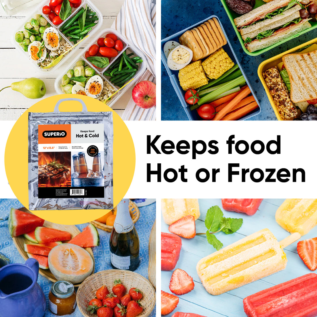 Hot and Cold Reusable Insulated Bag 12