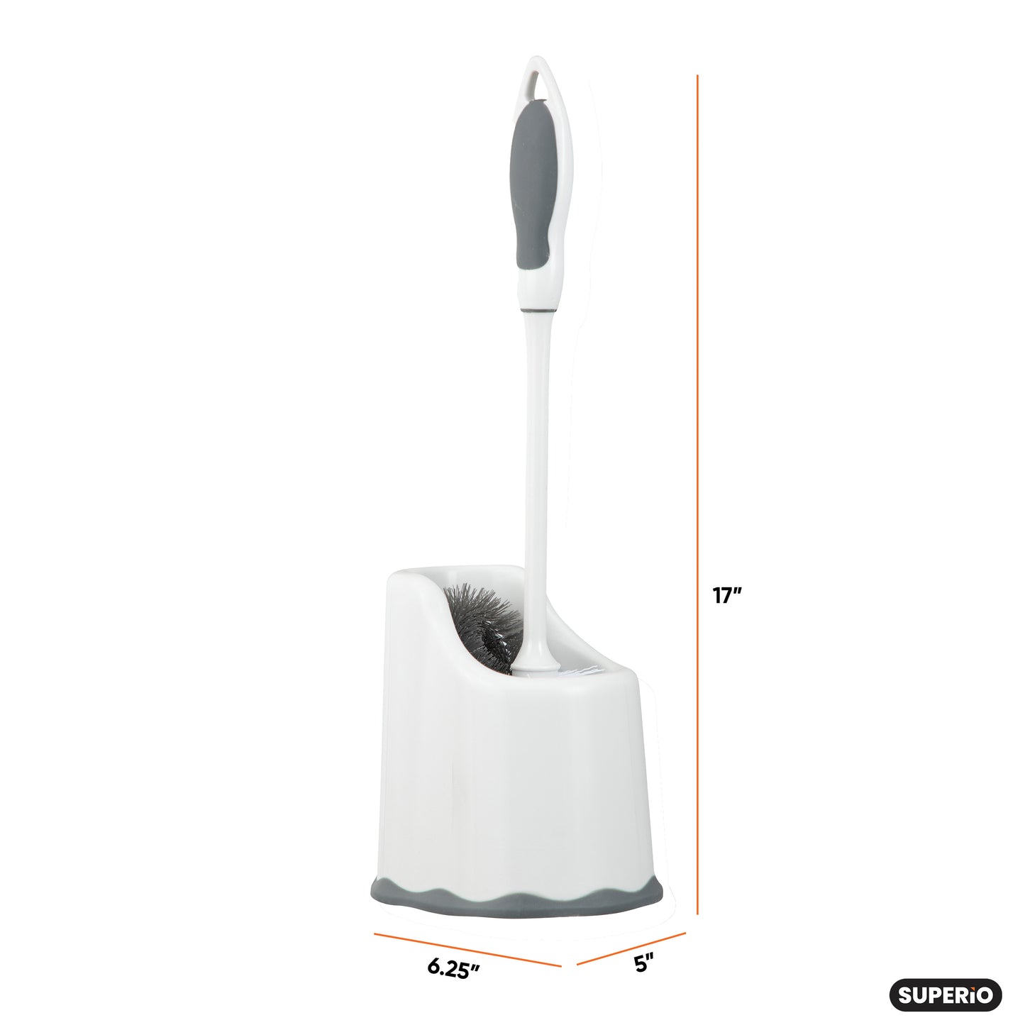 Toilet Brush with Caddy - White