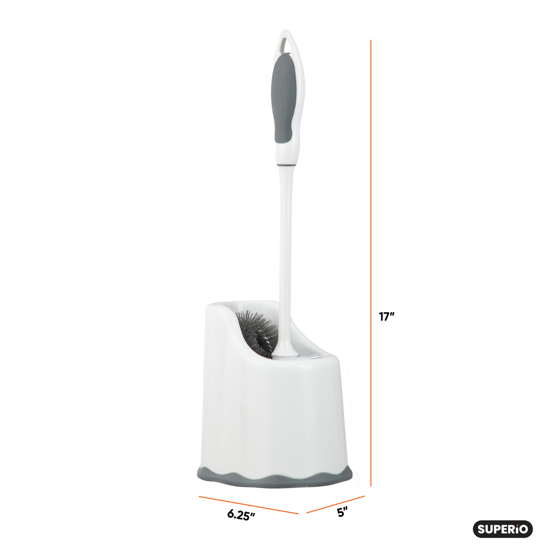 Toilet Brush with Caddy - White