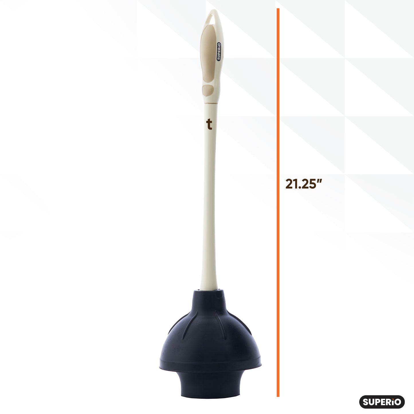 Toilet & Sink Plunger with Caddy - Beige