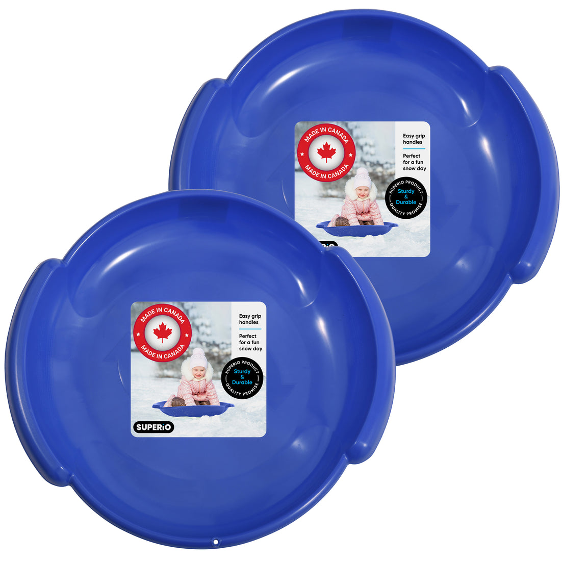 Superio Round Snow Saucer Sled Blue 24