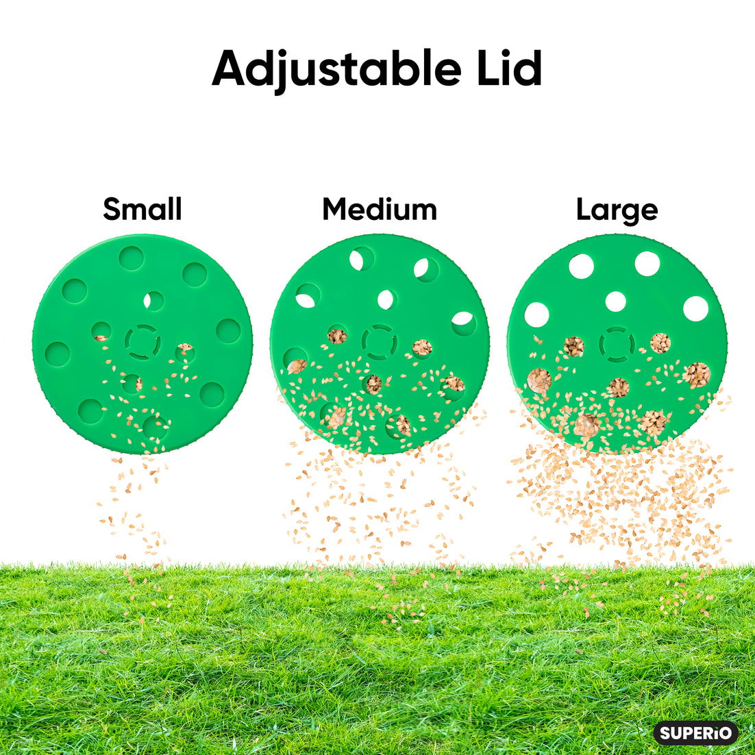 Hand Spreader and Shaker for Seed, Salt, Ice Melter.