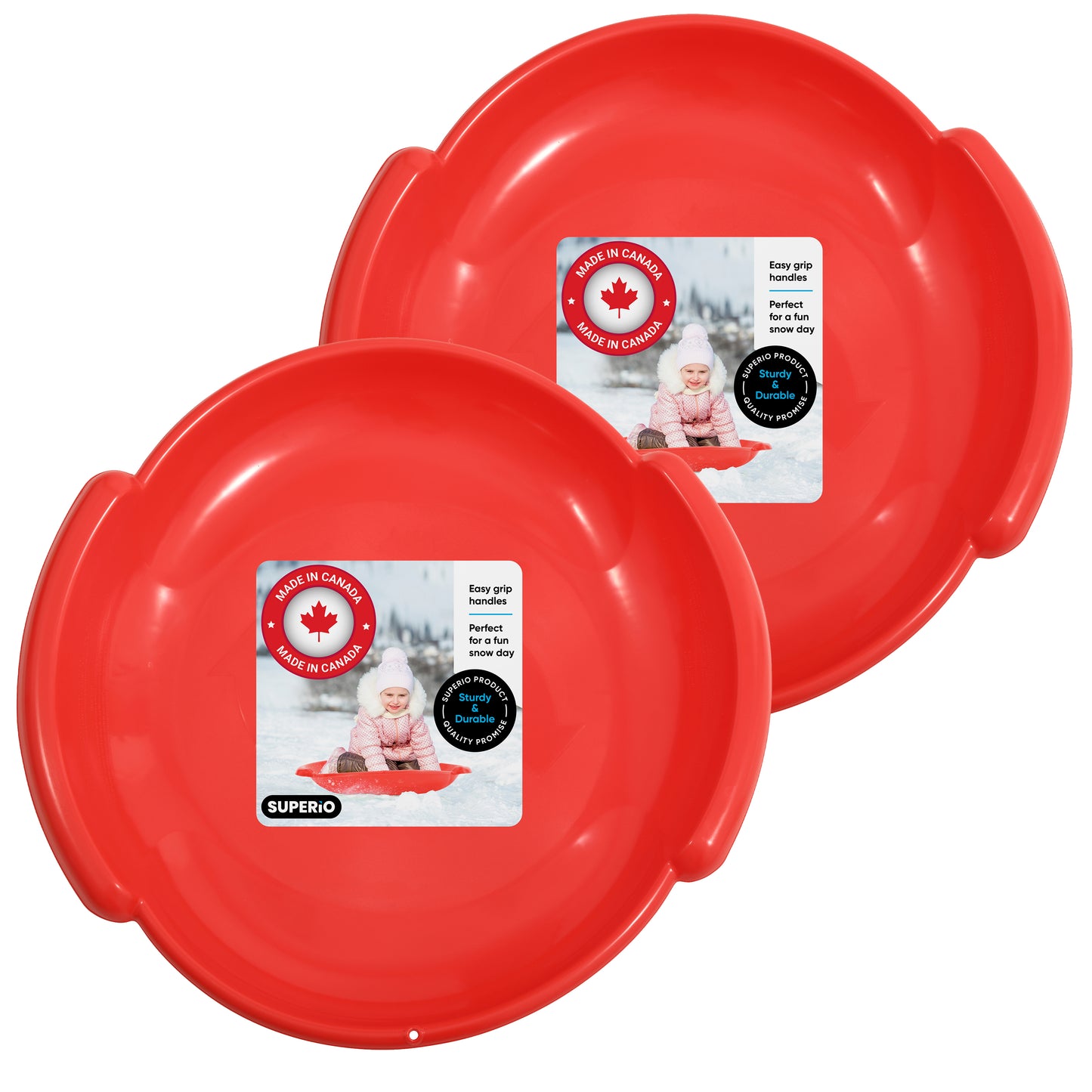 Round Snow Saucer Sled, 24" Red