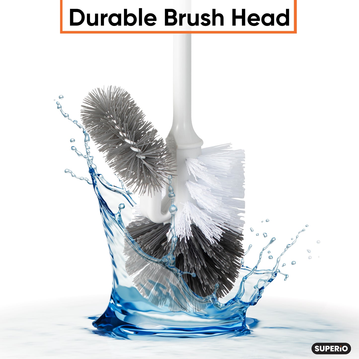 Toilet Brush with Caddy - White