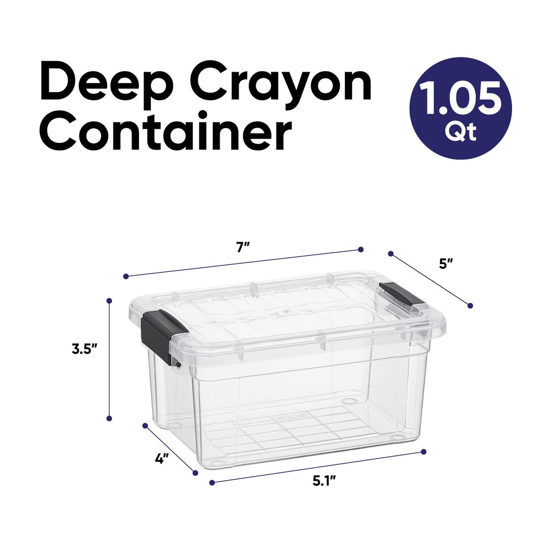 1 L Deep Mini Crayon Container