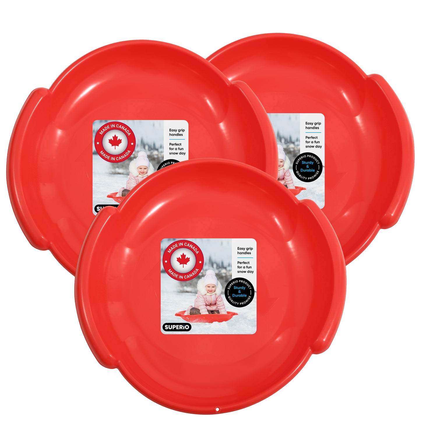 Round Snow Saucer Sled, 24" Red