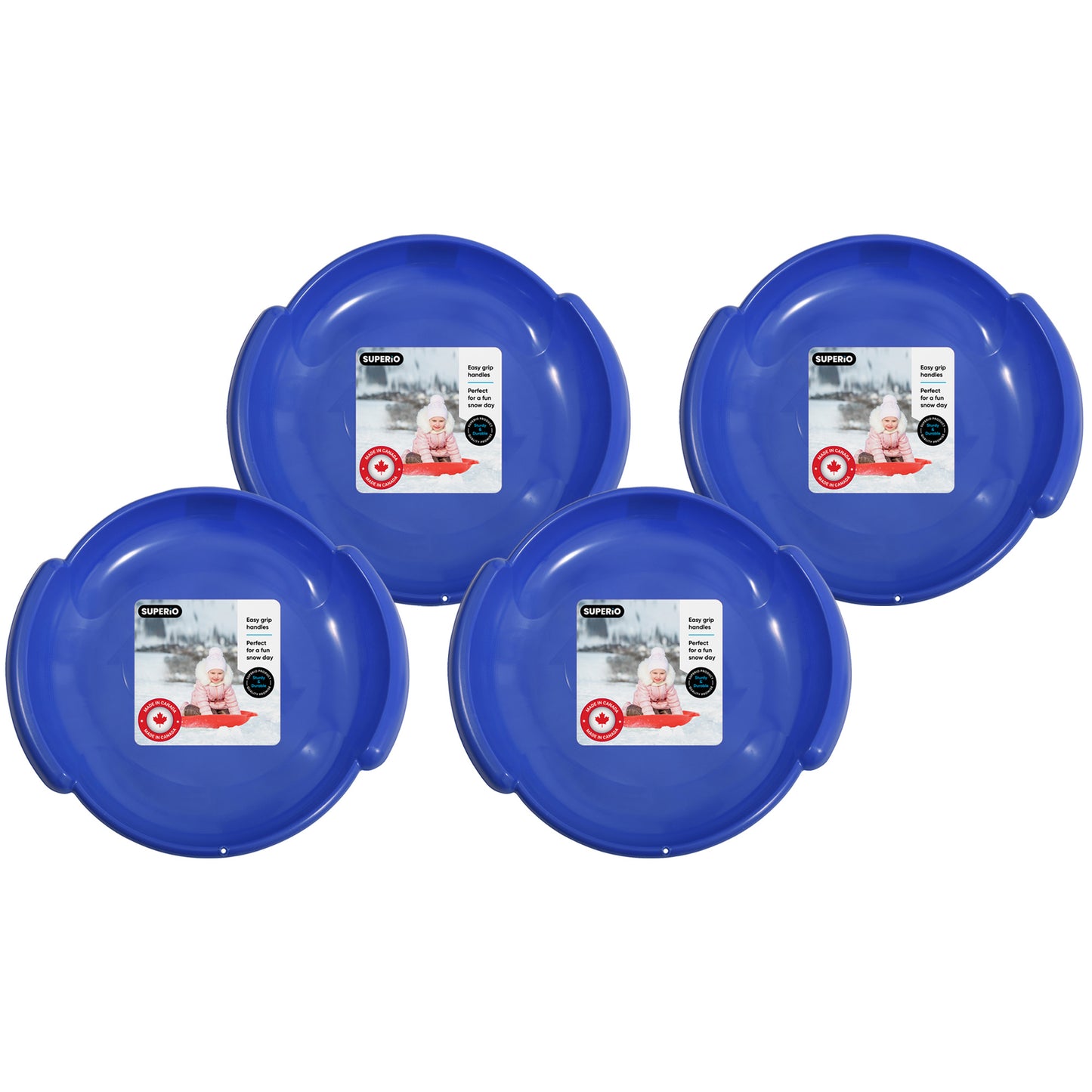 Superio Round Snow Saucer Sled Blue 24"