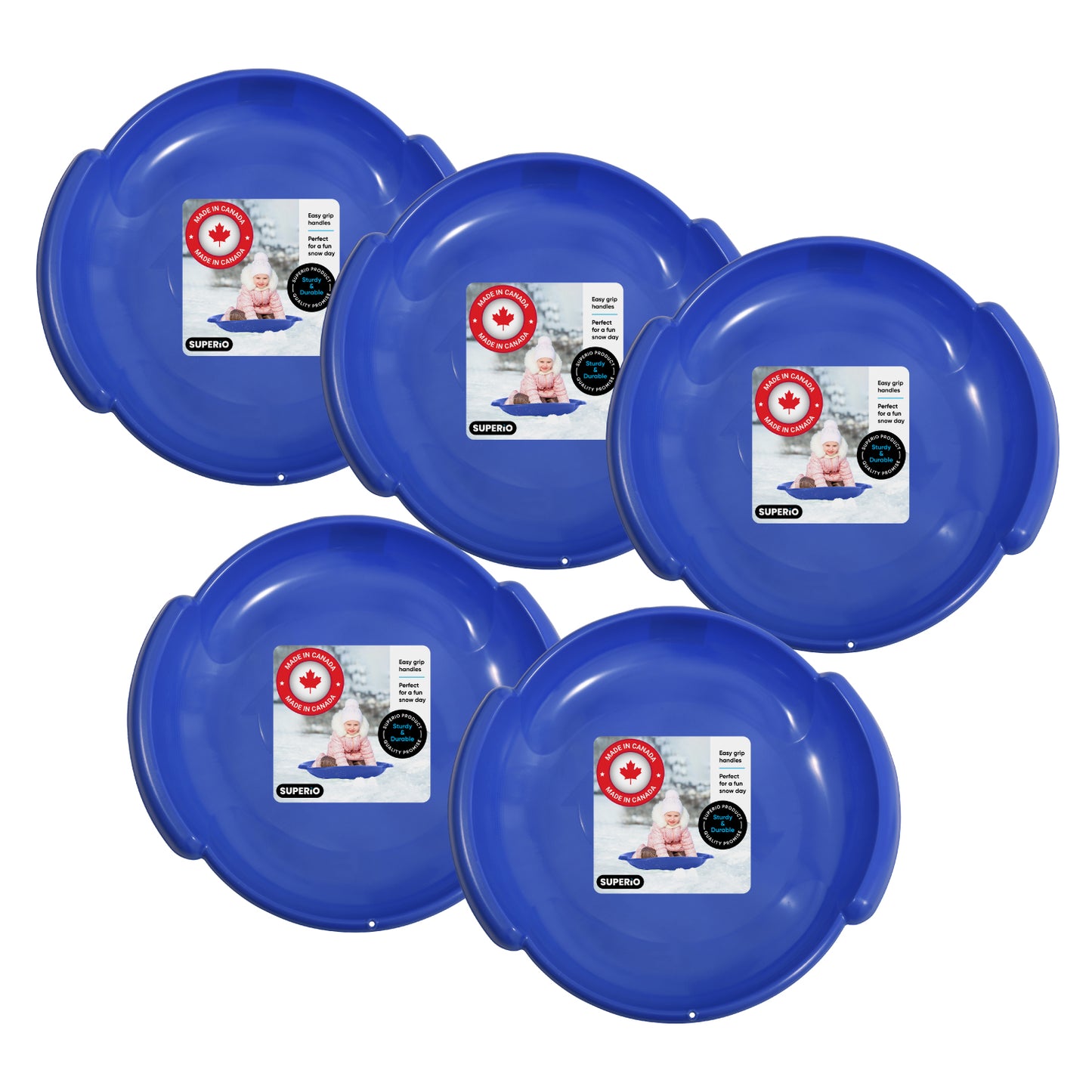Superio Round Snow Saucer Sled Blue 24"