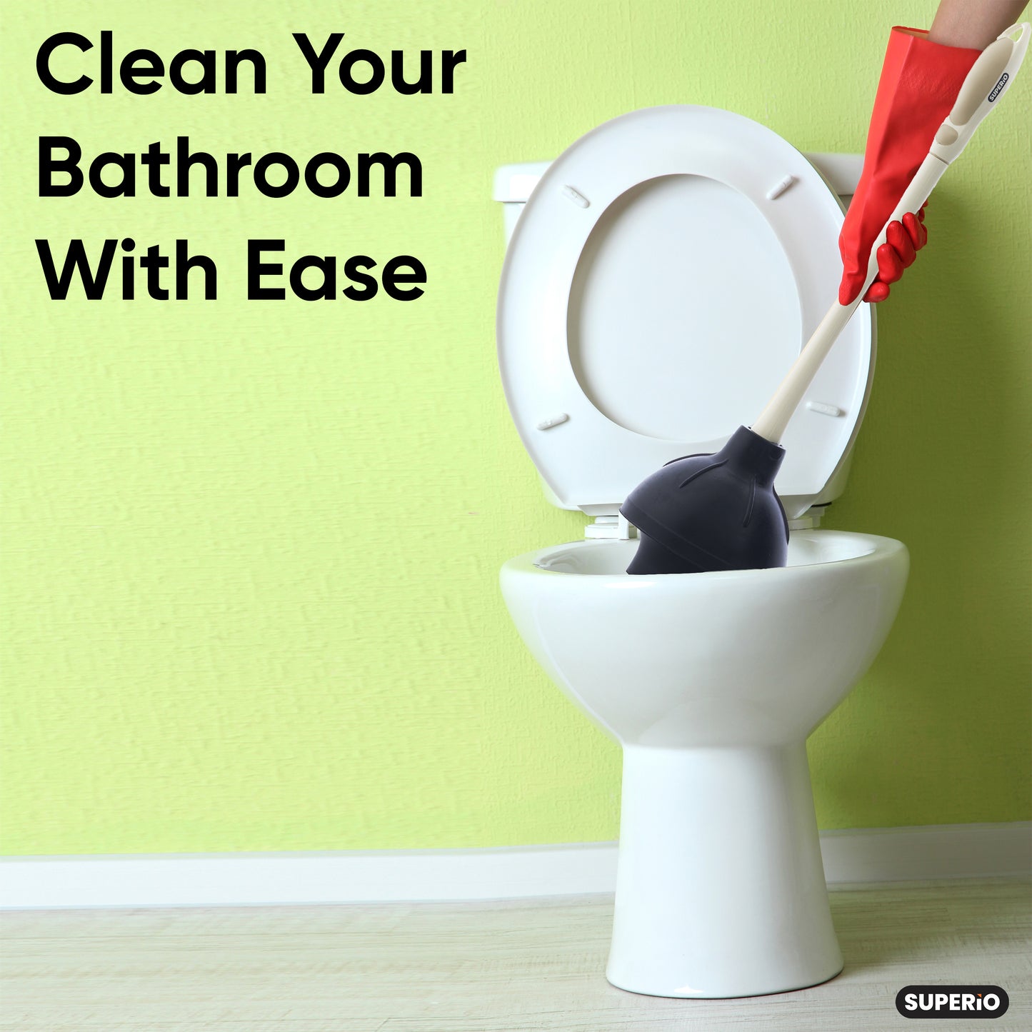 Toilet & Sink Plunger with Caddy - Beige