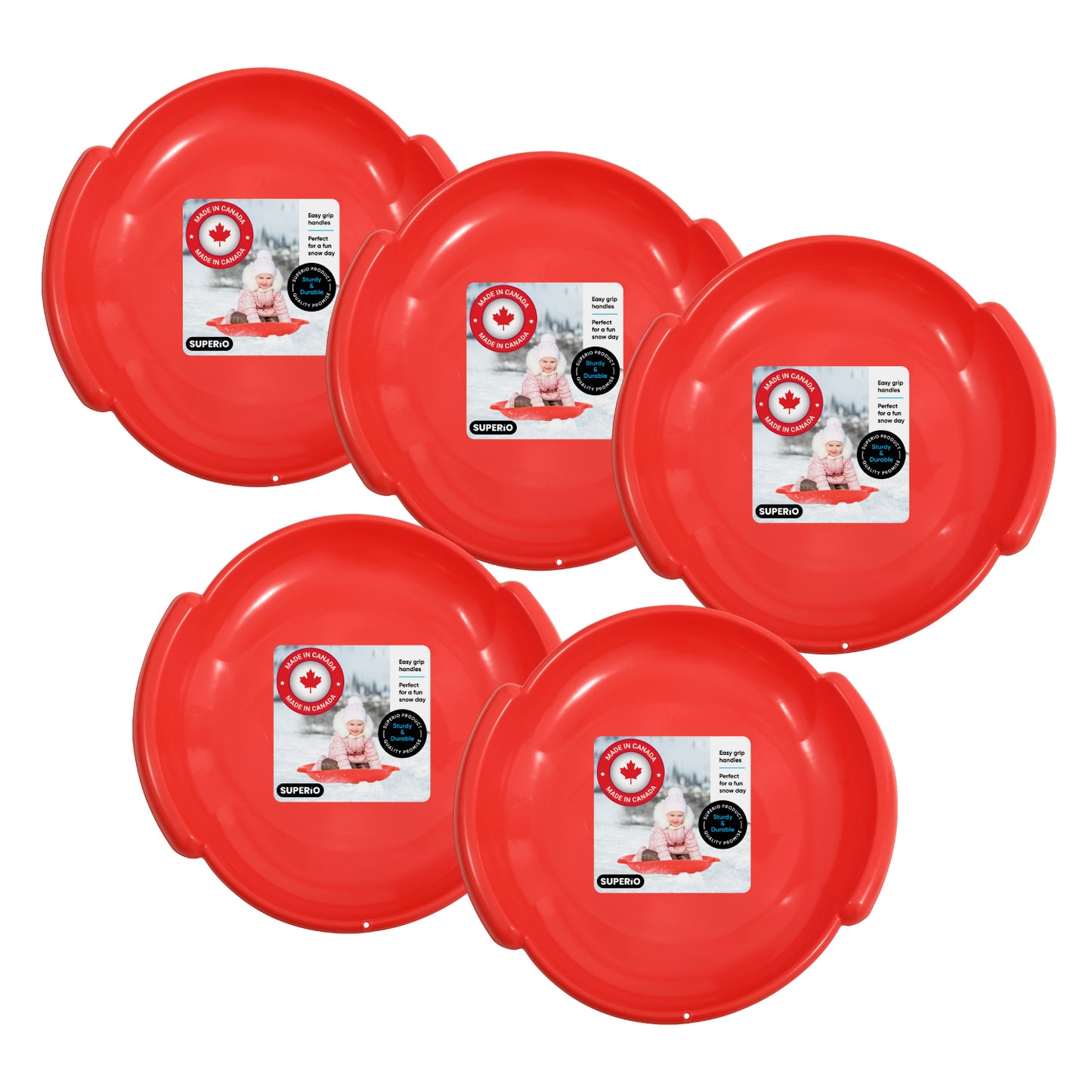 Round Snow Saucer Sled, 24" Red