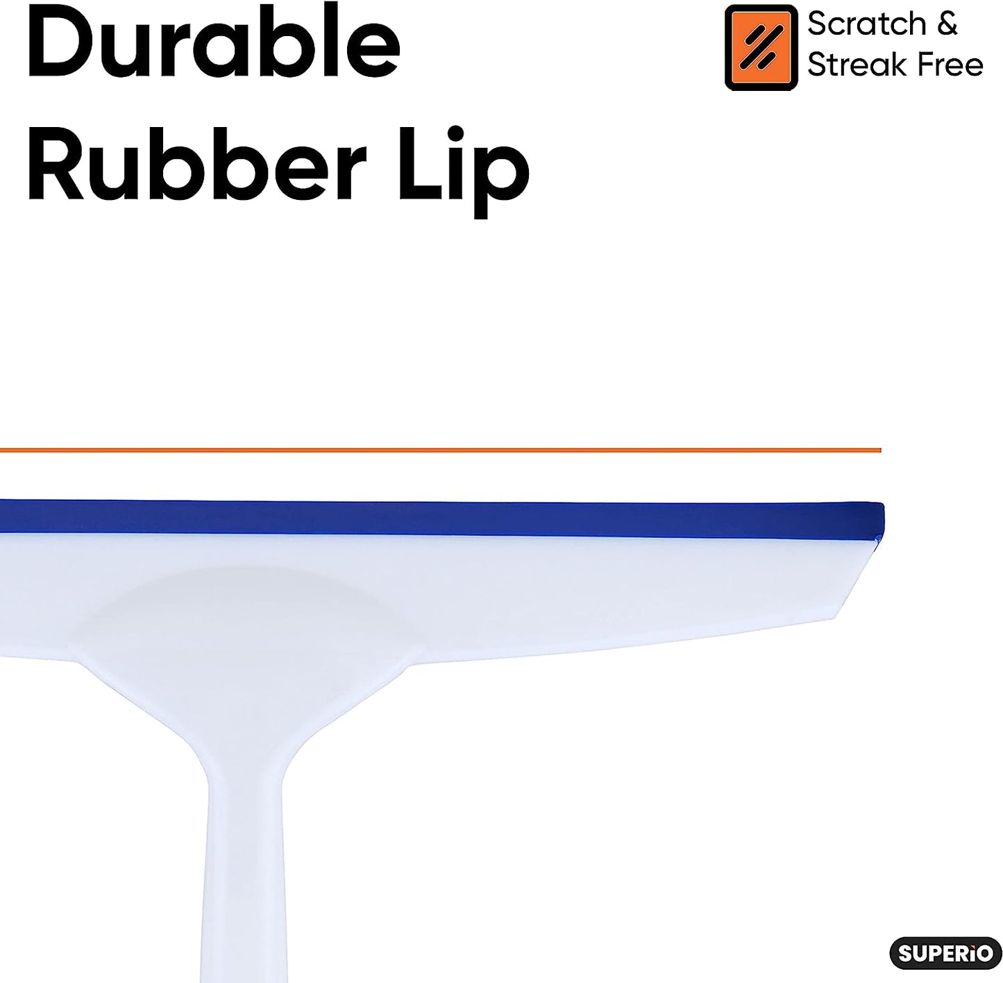 10" Blue, Red, and Grey Window Squeegee