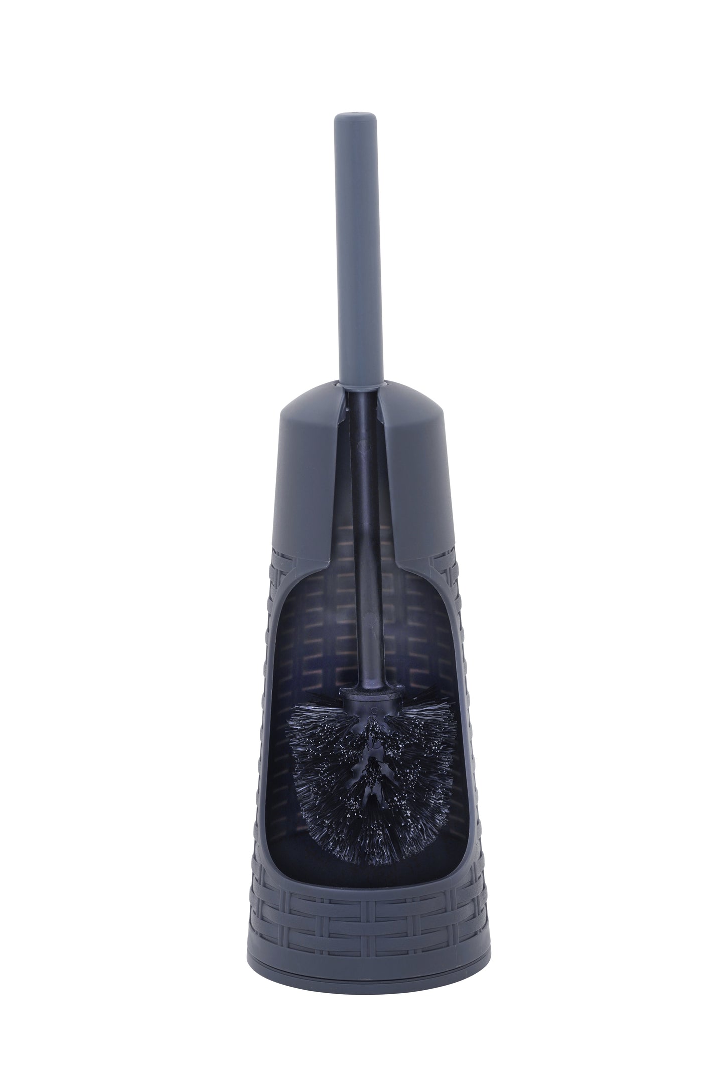 Grey Toilet Brush with Matching Caddy