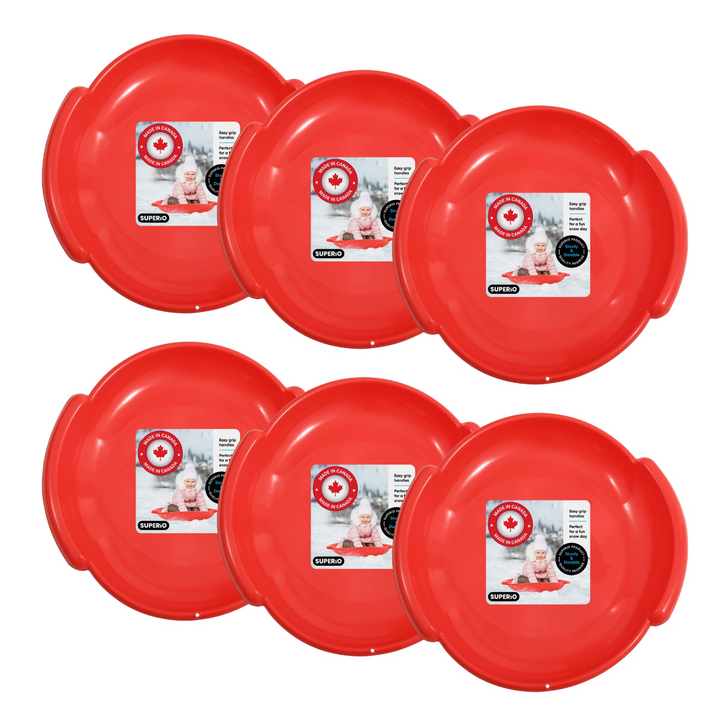 Round Snow Saucer Sled, 24" Red