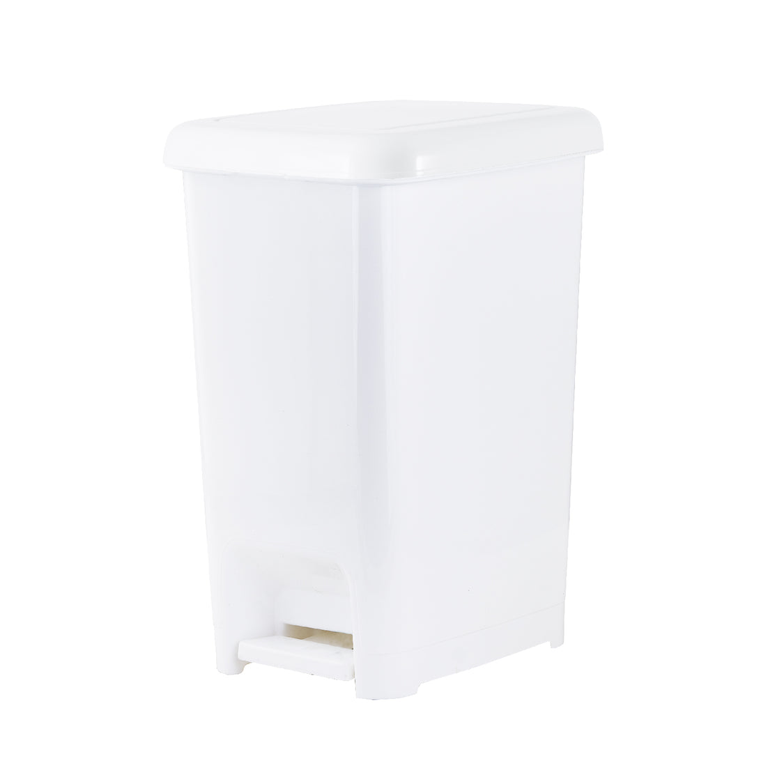Slim Pedal Trash Can, 42 Qt - White