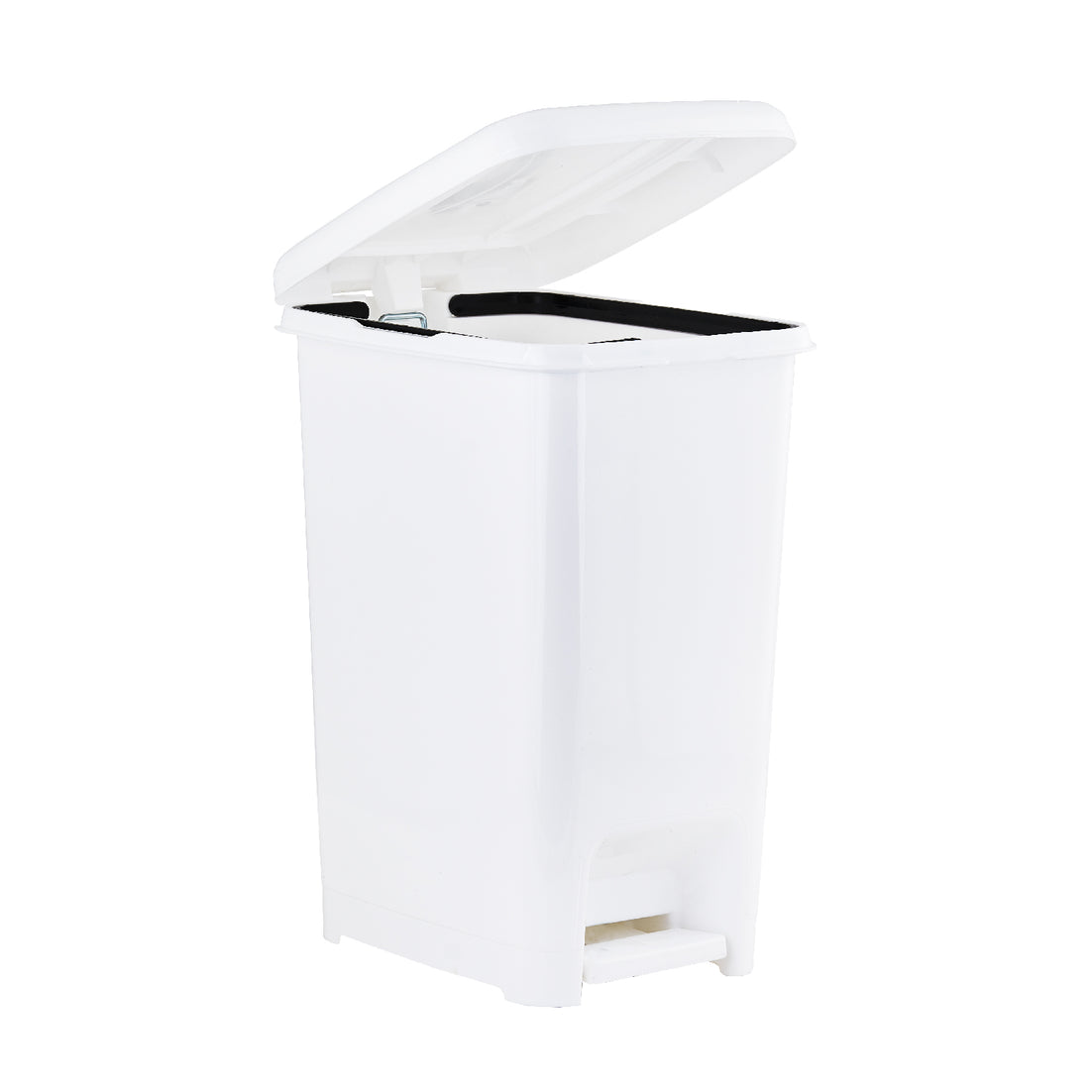 Slim Pedal Trash Can, 64 Qt - White