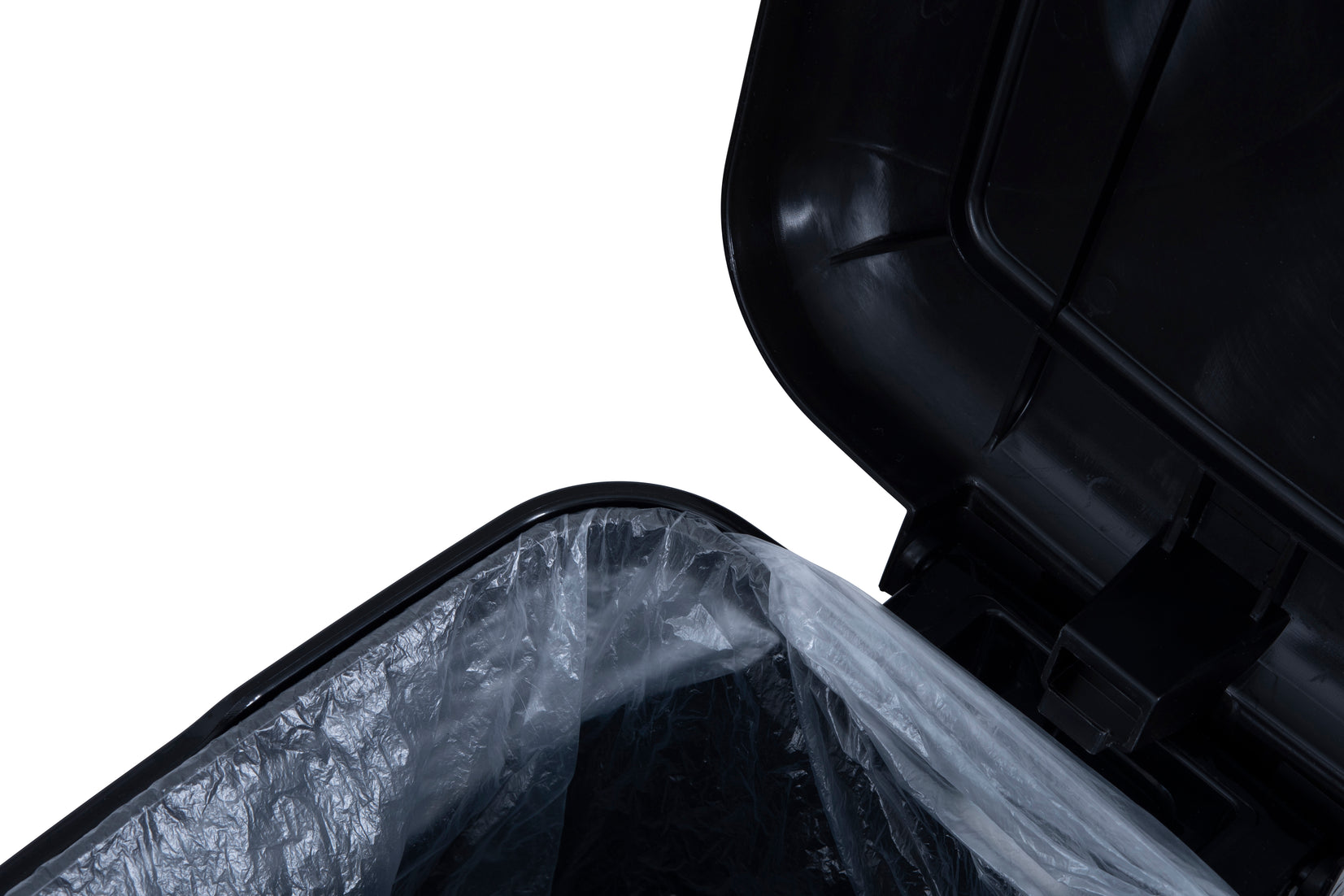 Slim Pedal Trash Can, 16 Qt - Black