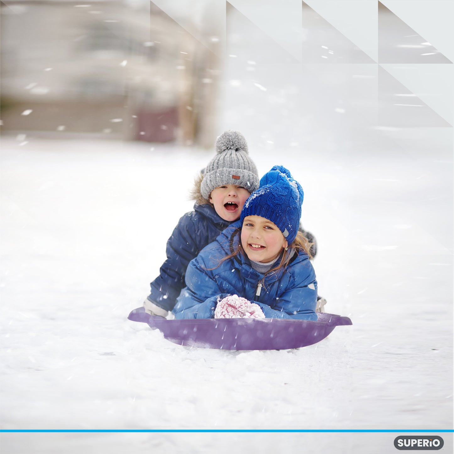 Superio Round Snow Saucer Sled 24" Purple