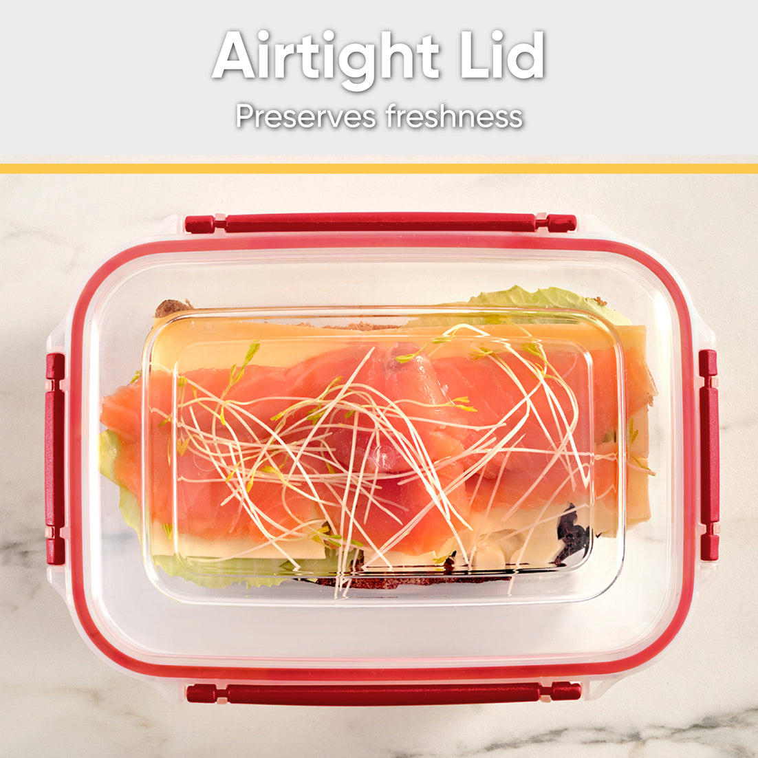 48 oz. Sealed Container, 6 Pack