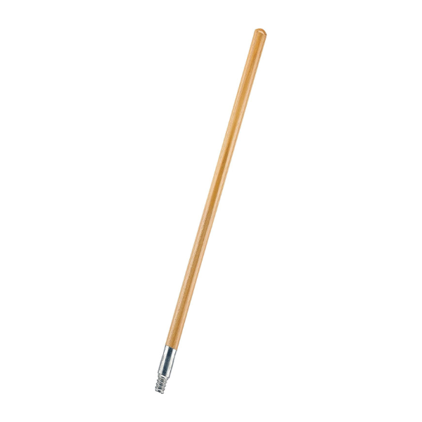 Wood Handle 60" with Threaded Metal Tip