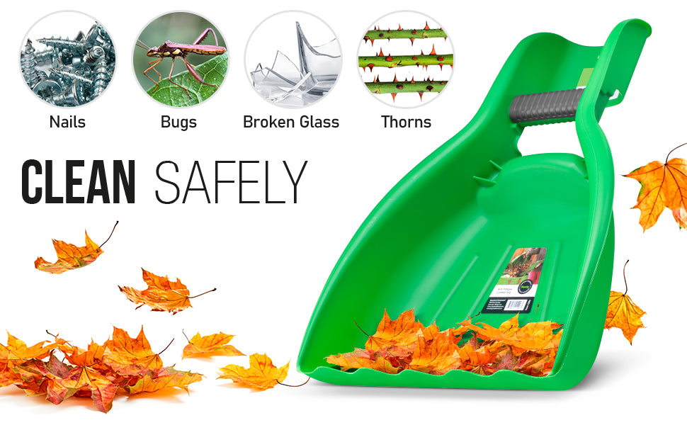 Green Leaf Hand Scoops, Set of 2 Hand Scoops (1 Pair)