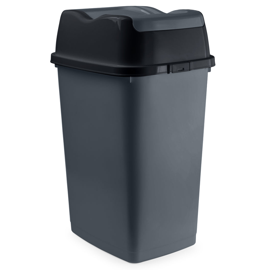 10 L Split Lid Trash Can, Gray