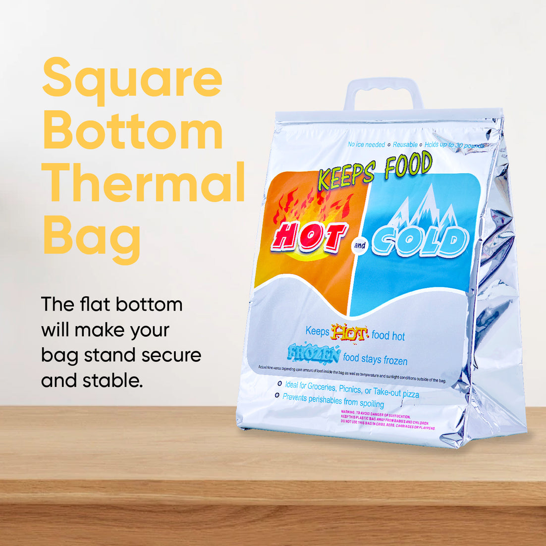 Hot and Cold Reusable Insulated Bag 19