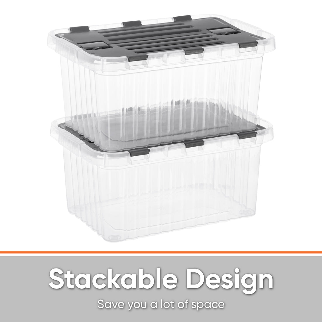 18 L Storage Container with Hinged Lid