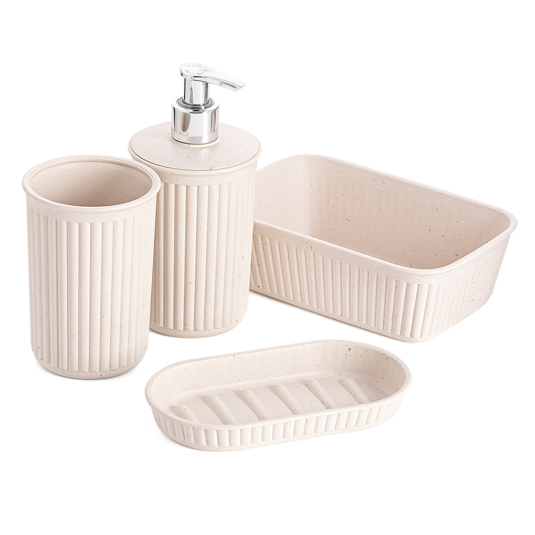 Set of 4 Bathroom Accessory Set Ecohome