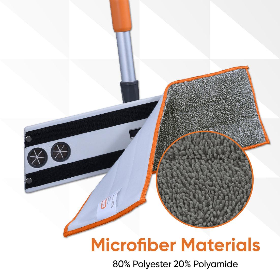 Microfiber Mopping Pad for Flat Mop, Grey