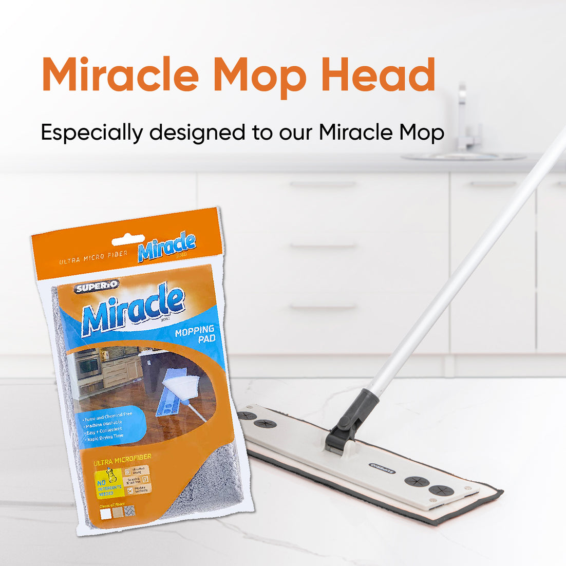 Microfiber Dusting Pad for Flat Mop