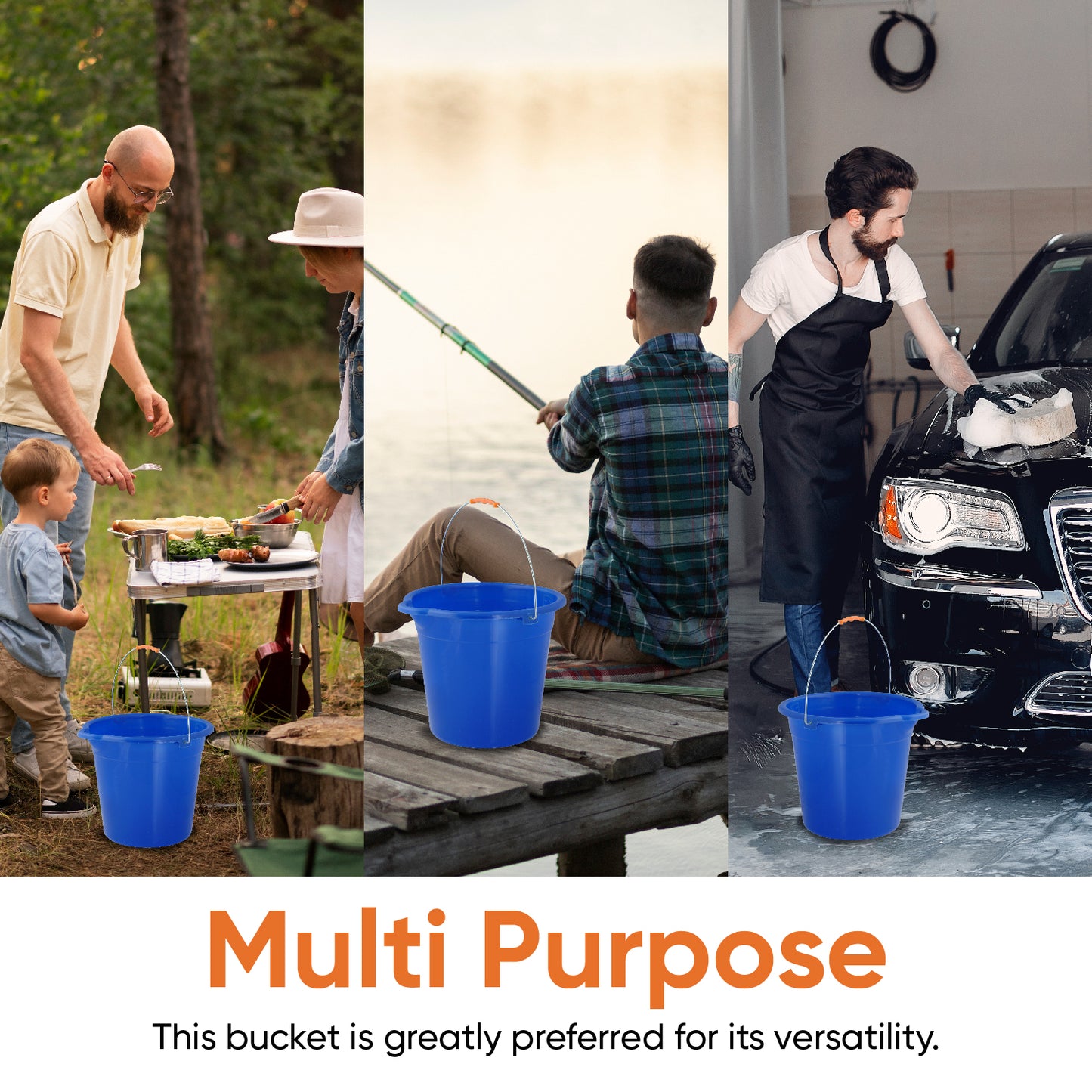 Round Bucket with Handle (10 Liter)