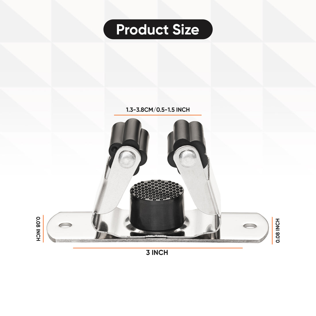 Wall Mount Broom and Mop Organizer, Set of 4 Single, Stainless Steel