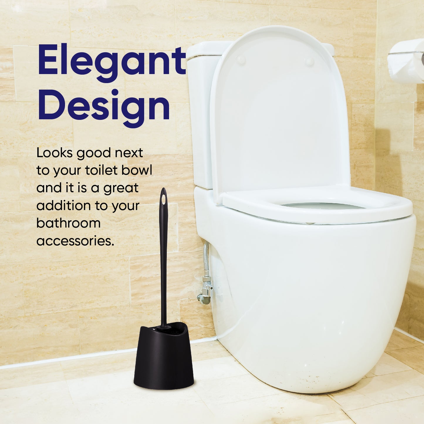 Modern Toilet Brush - Black