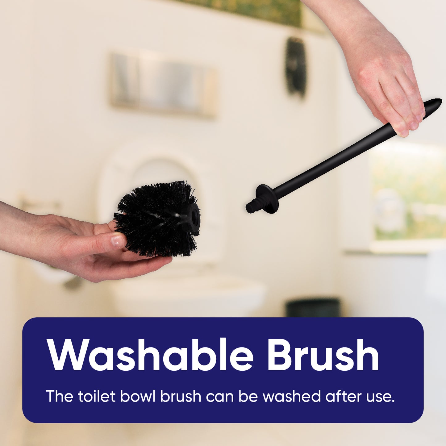 Modern Toilet Brush - Black
