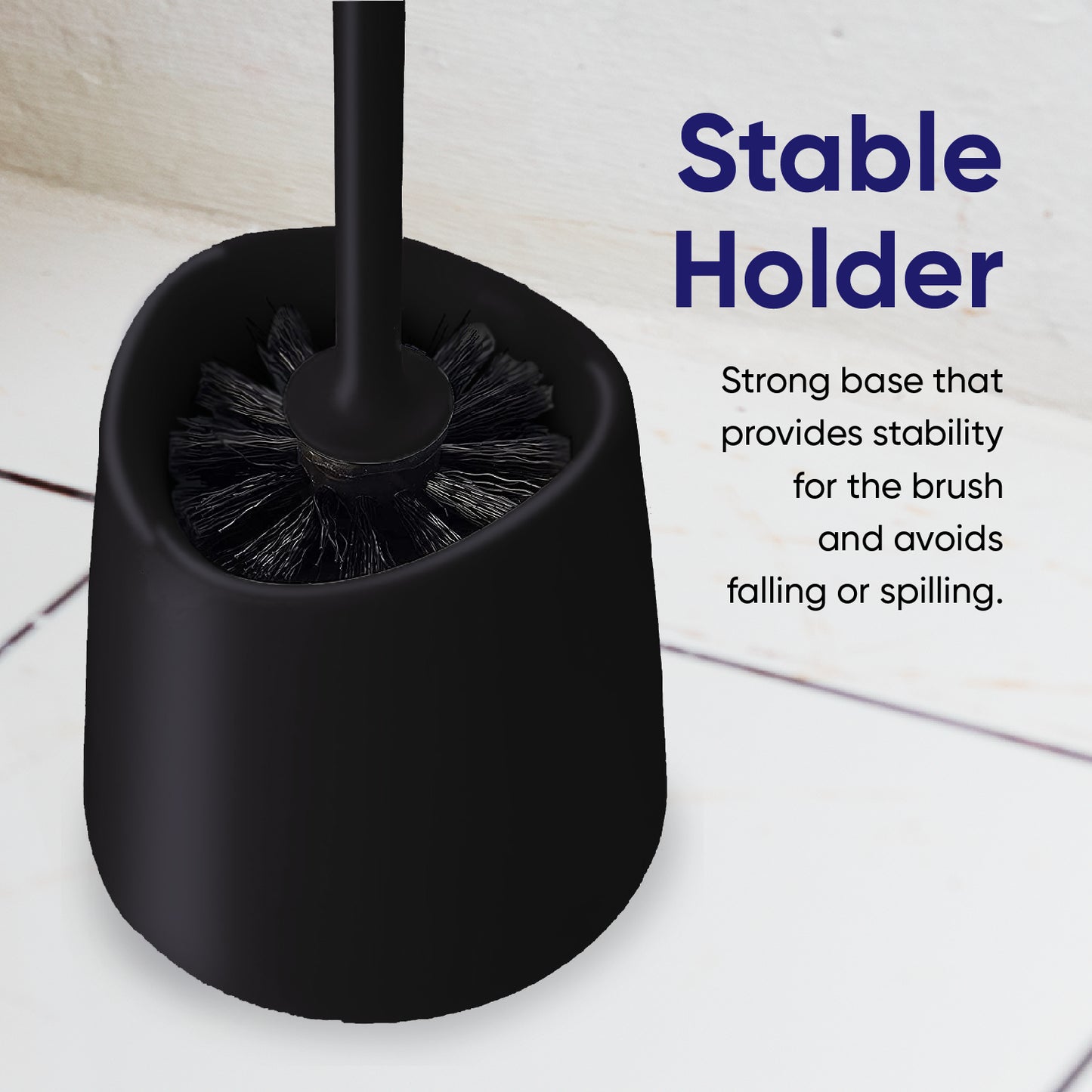 Modern Toilet Brush - Black