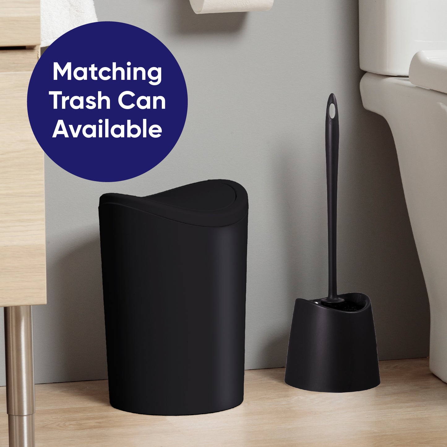 Modern Toilet Brush - Black