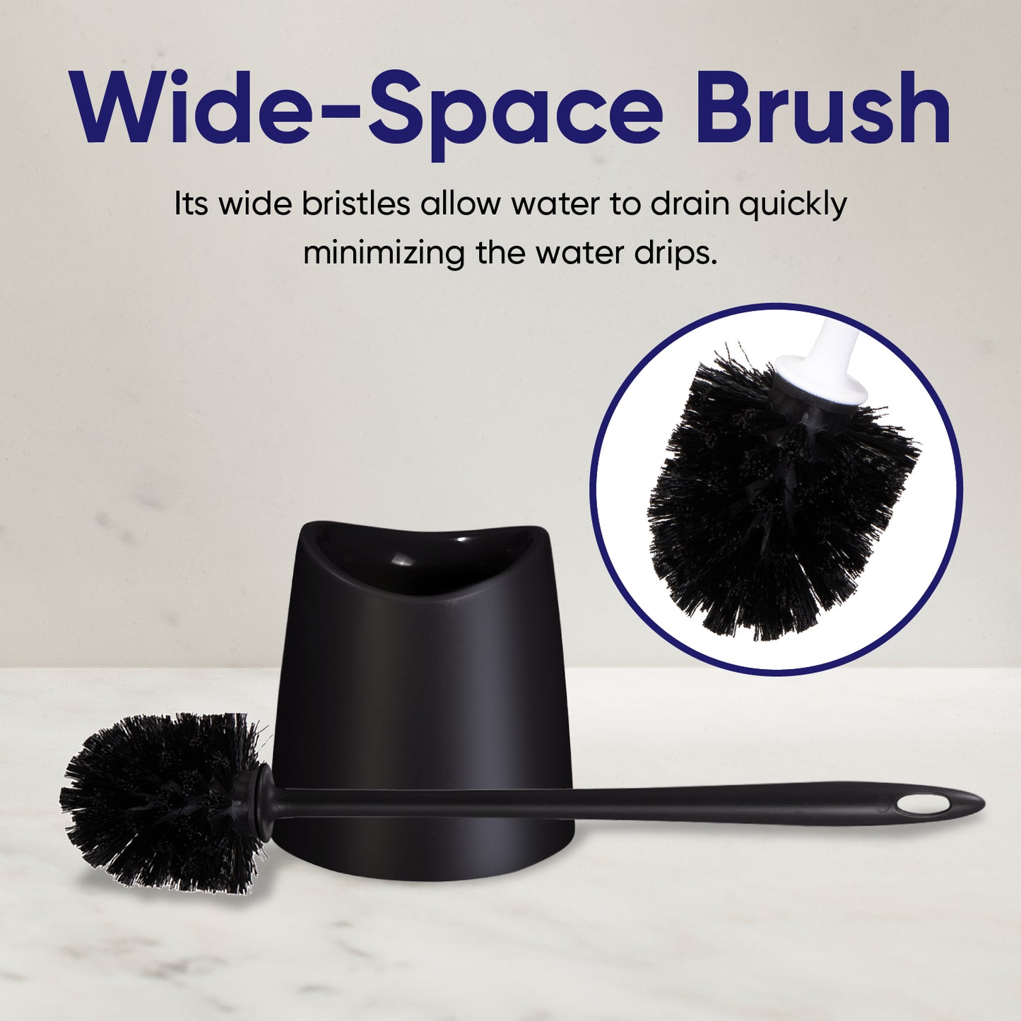 Modern Toilet Brush - Black