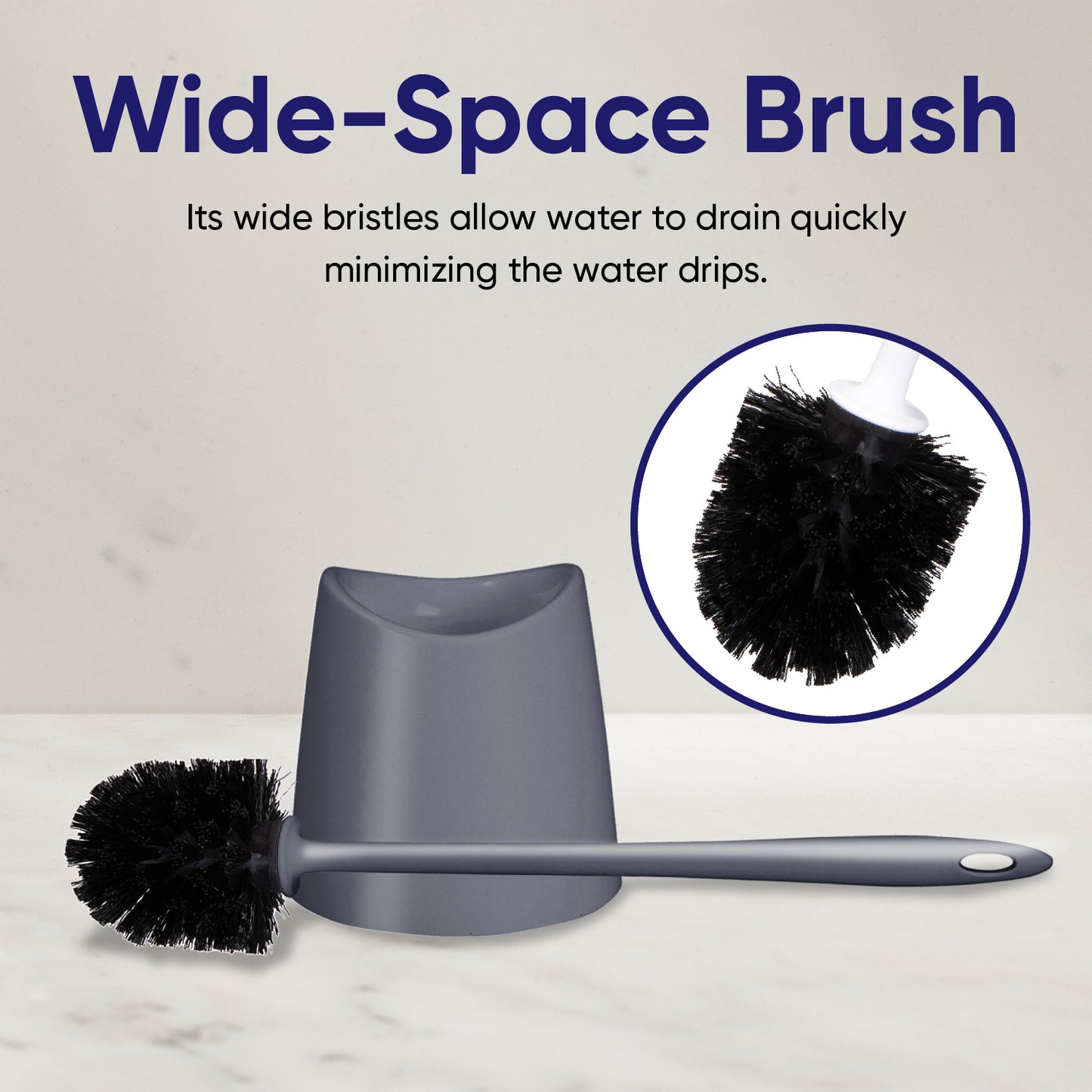 Modern Toilet Brush - Grey
