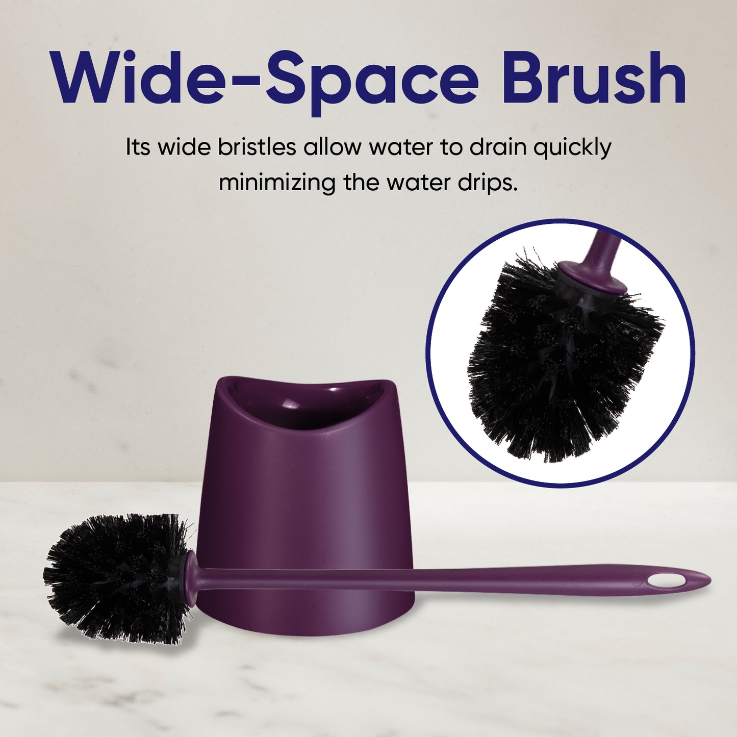 Modern Toilet Brush - Purple