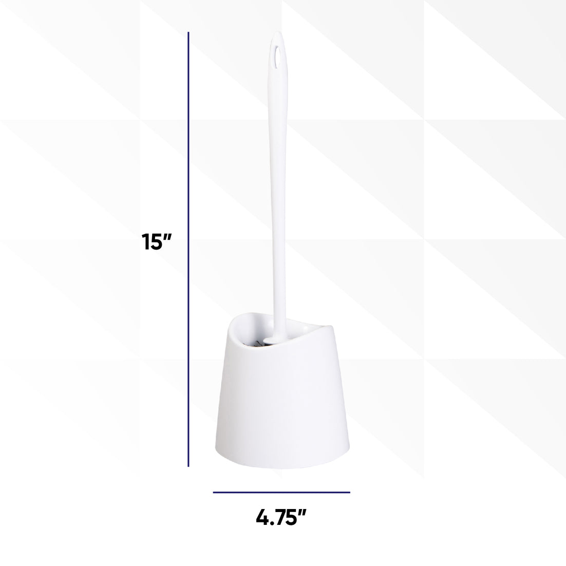 Modern Toilet Brush - White