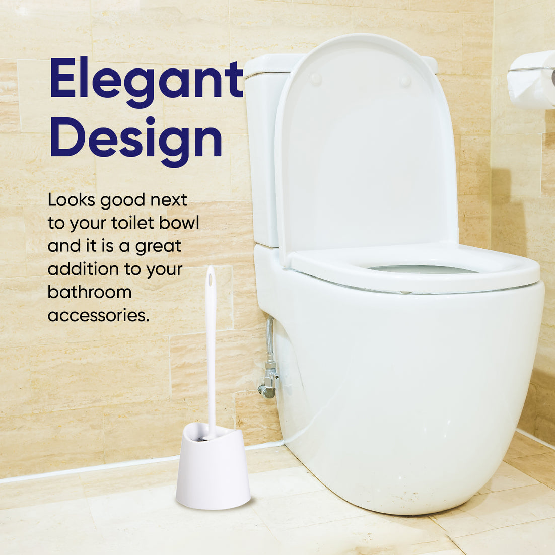 Modern Toilet Brush - White