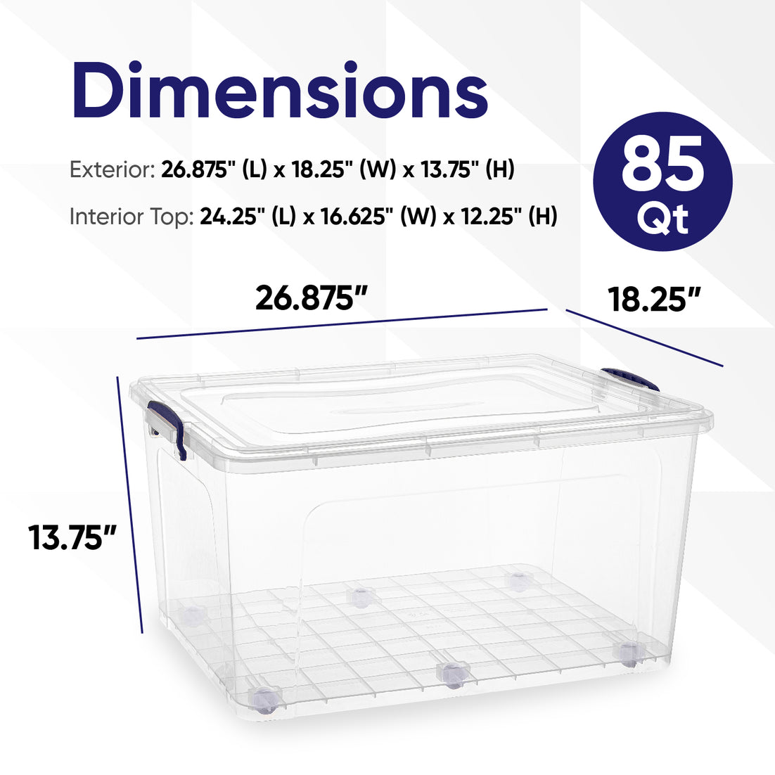 Deep Wheeled Storage Container (85 Qt.)