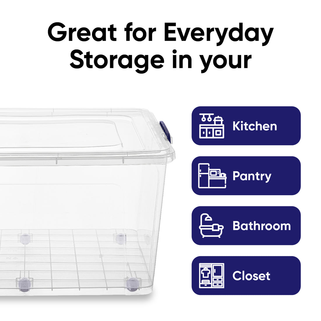 Deep Wheeled Storage Container (85 Qt.)