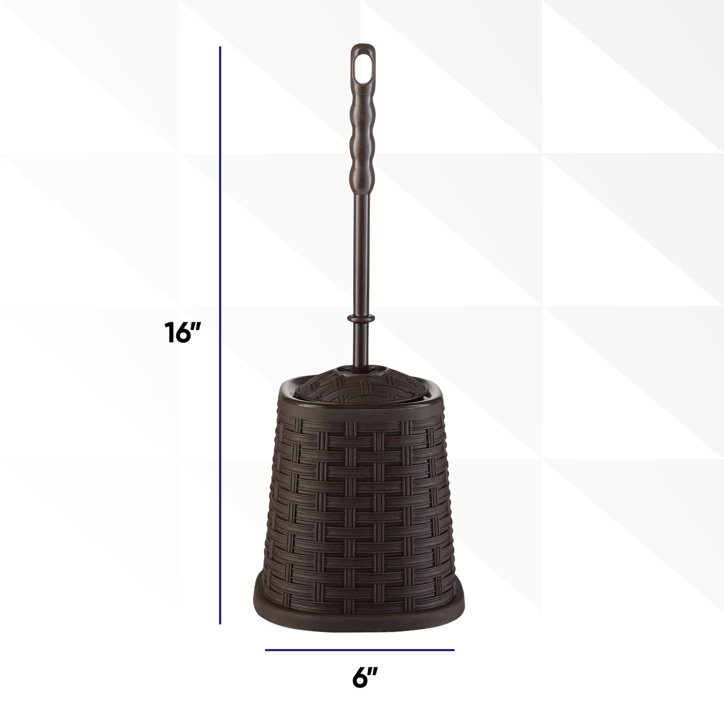 Toilet Bowl Brush, Wicker Style - Root Beer Brown