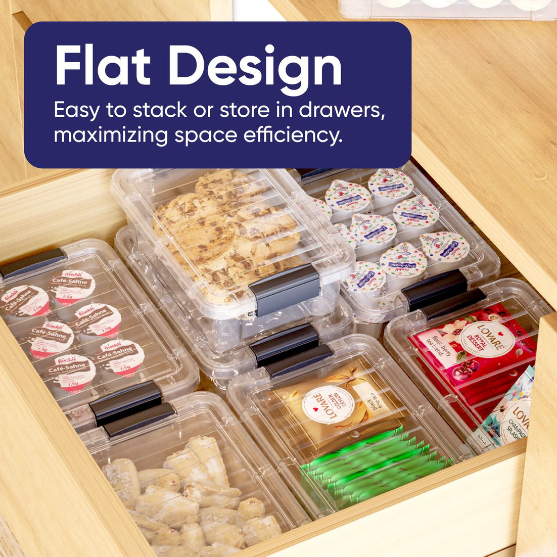 0.7 Qt Flat Mini Crayon Container